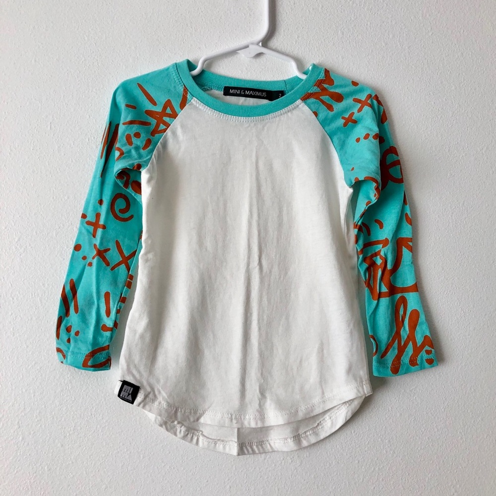 Mini & Maximus Raglan Long Sleeve Baseball Tee